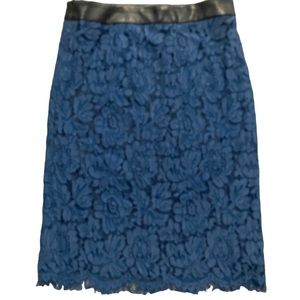 Brixton Ivy Lace Overlay Pencil Skirt